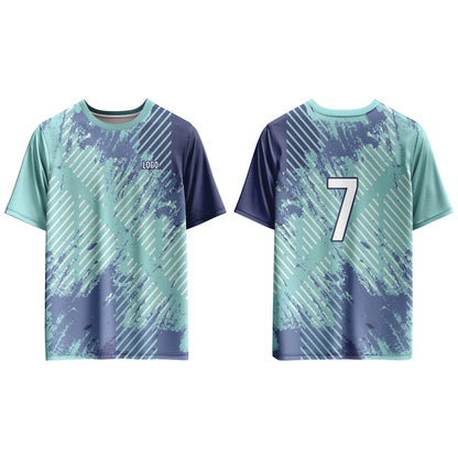 Custom Soccer T-Shirt - Gradient Stripe - Personalized Top