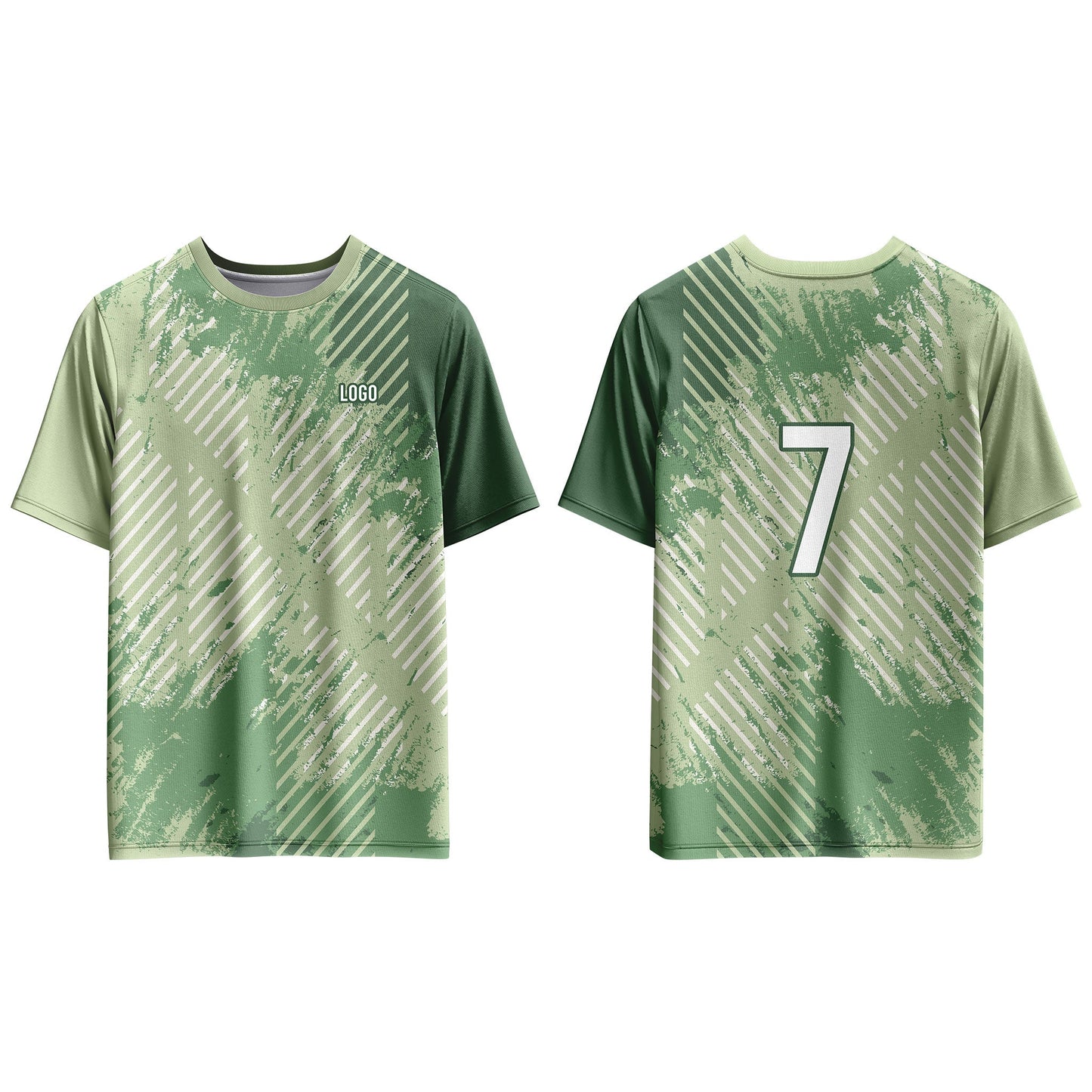 Custom Soccer T-Shirt - Gradient Stripe - Personalized Top