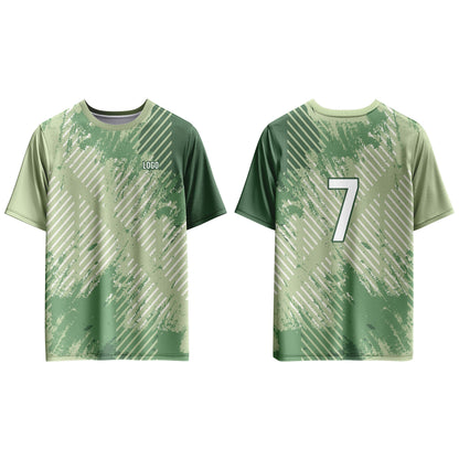 Custom Soccer T-Shirt - Gradient Stripe - Personalized Top