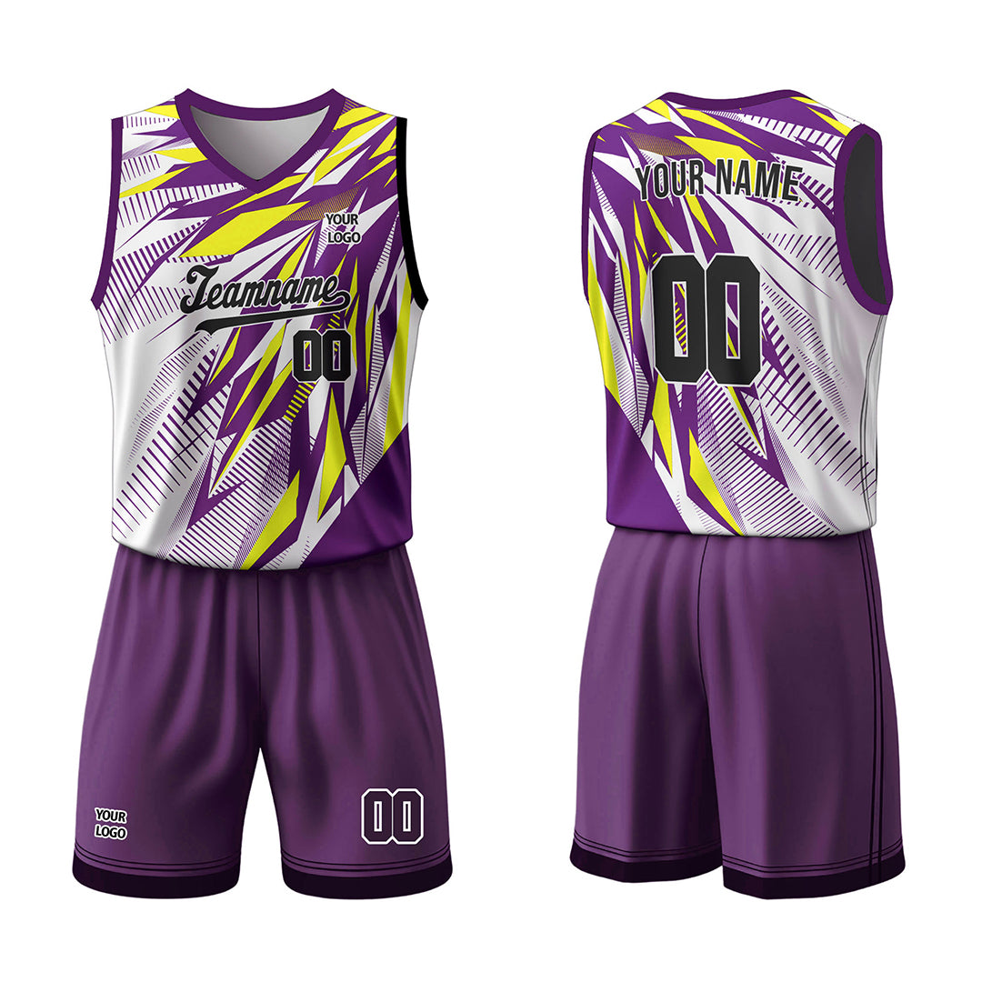 Custom Basketball Uniform -  Shards Pattern - Personalized Teamwear