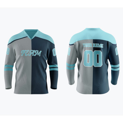 Custom Ice Hockey Jersey - Split Color Design - Personalized Top