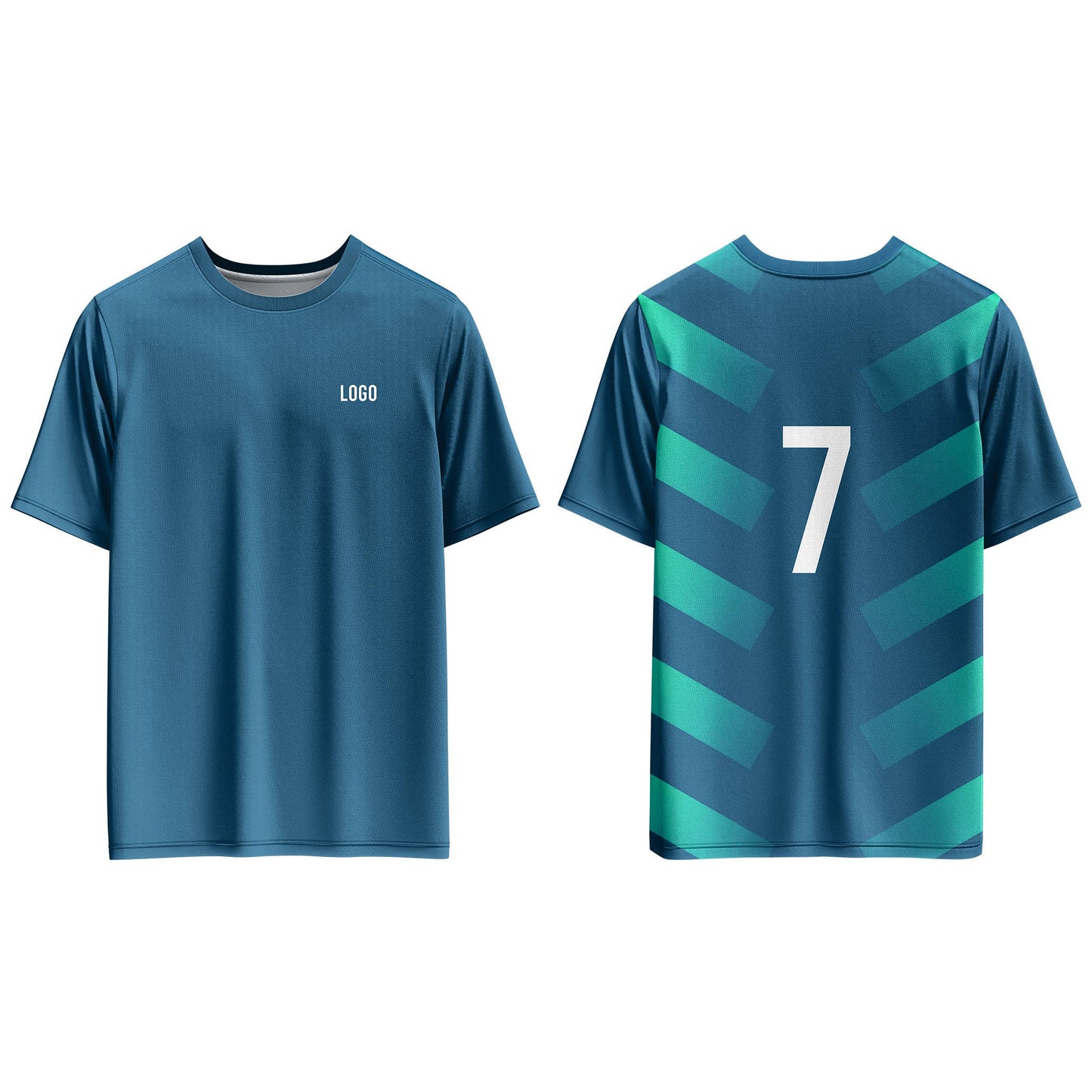 Custom Soccer T-Shirt – Patterned Back - Personalized Tee