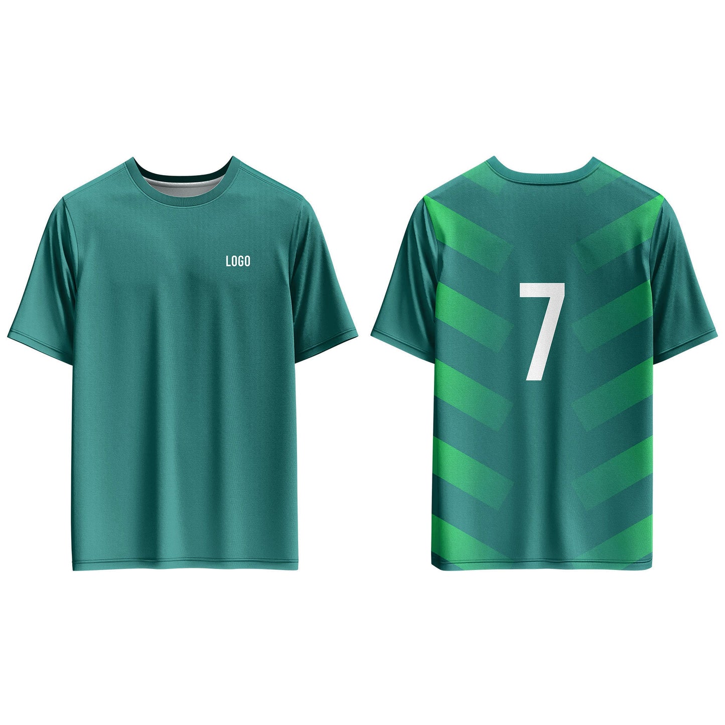 Custom Soccer T-Shirt – Patterned Back - Personalized Tee