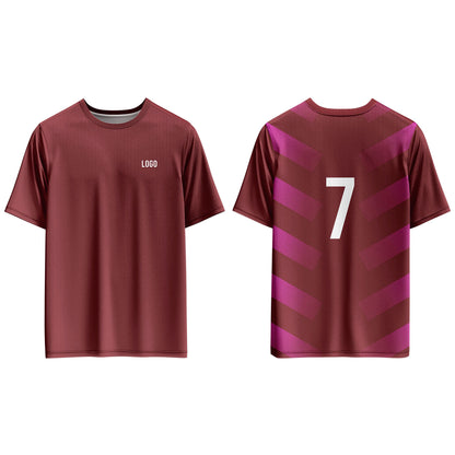Custom Soccer T-Shirt – Patterned Back - Personalized Tee