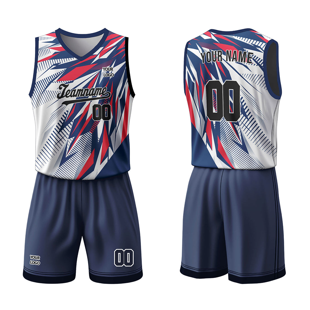 Custom Basketball Uniform -  Shards Pattern - Personalized Teamwear