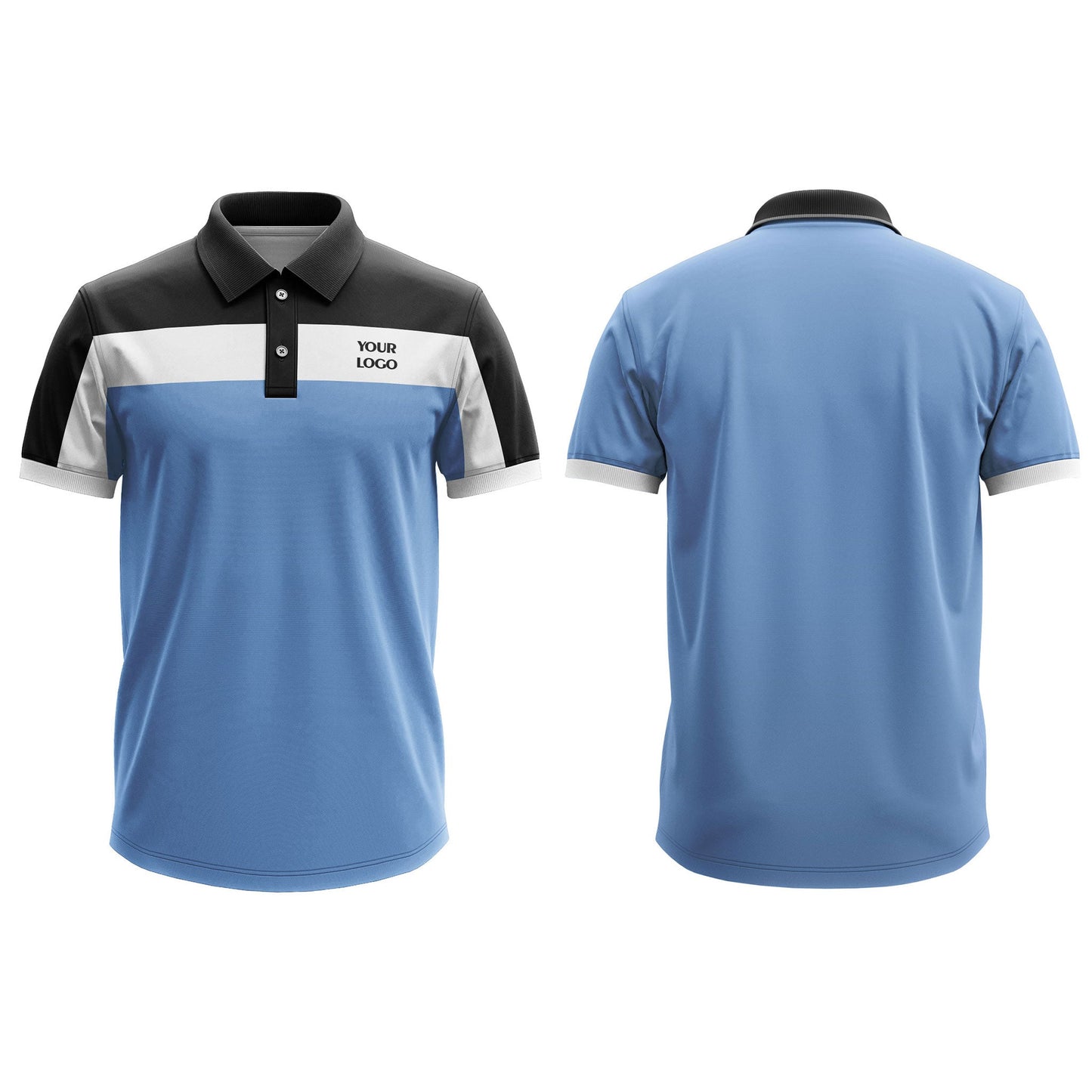 Custom Polo T-Shirt – Raglan Trim Vector – Personalized Polo T-Shirt