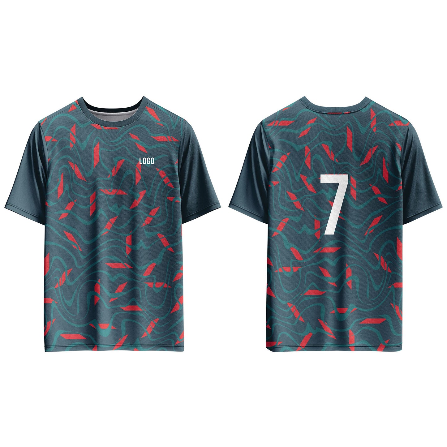 Custom Soccer T-Shirt – Seamless Pattern – Personalized Gear