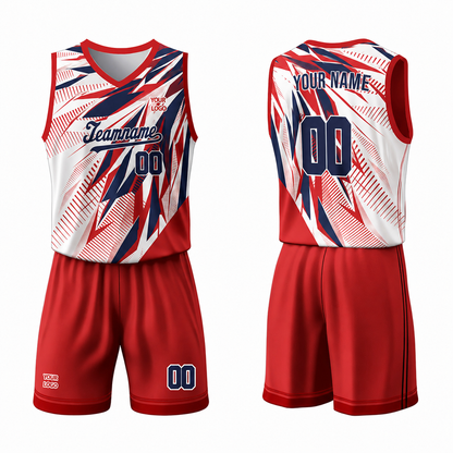 Custom Basketball Uniform -  Shards Pattern - Personalized Teamwear