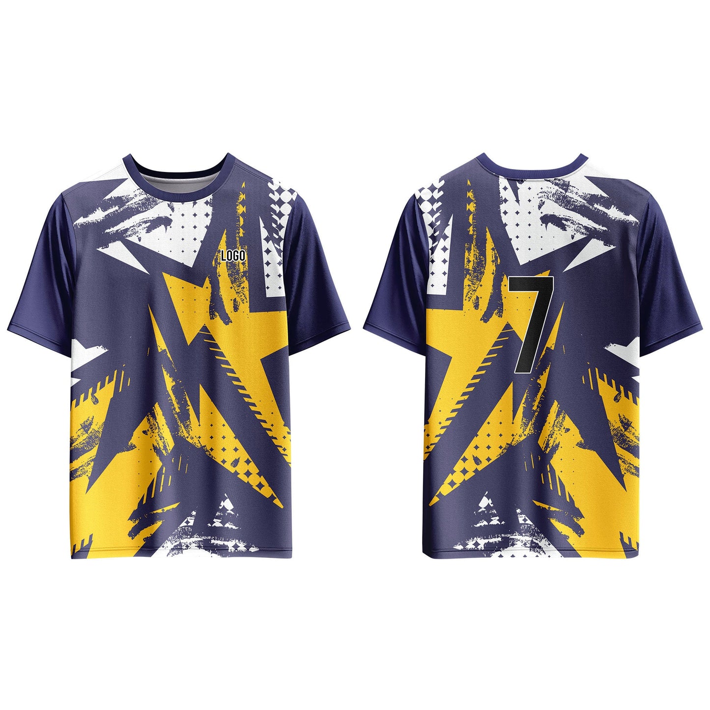 Custom Soccer T-Shirt – Two-Tone Abstract - Personalized Tee