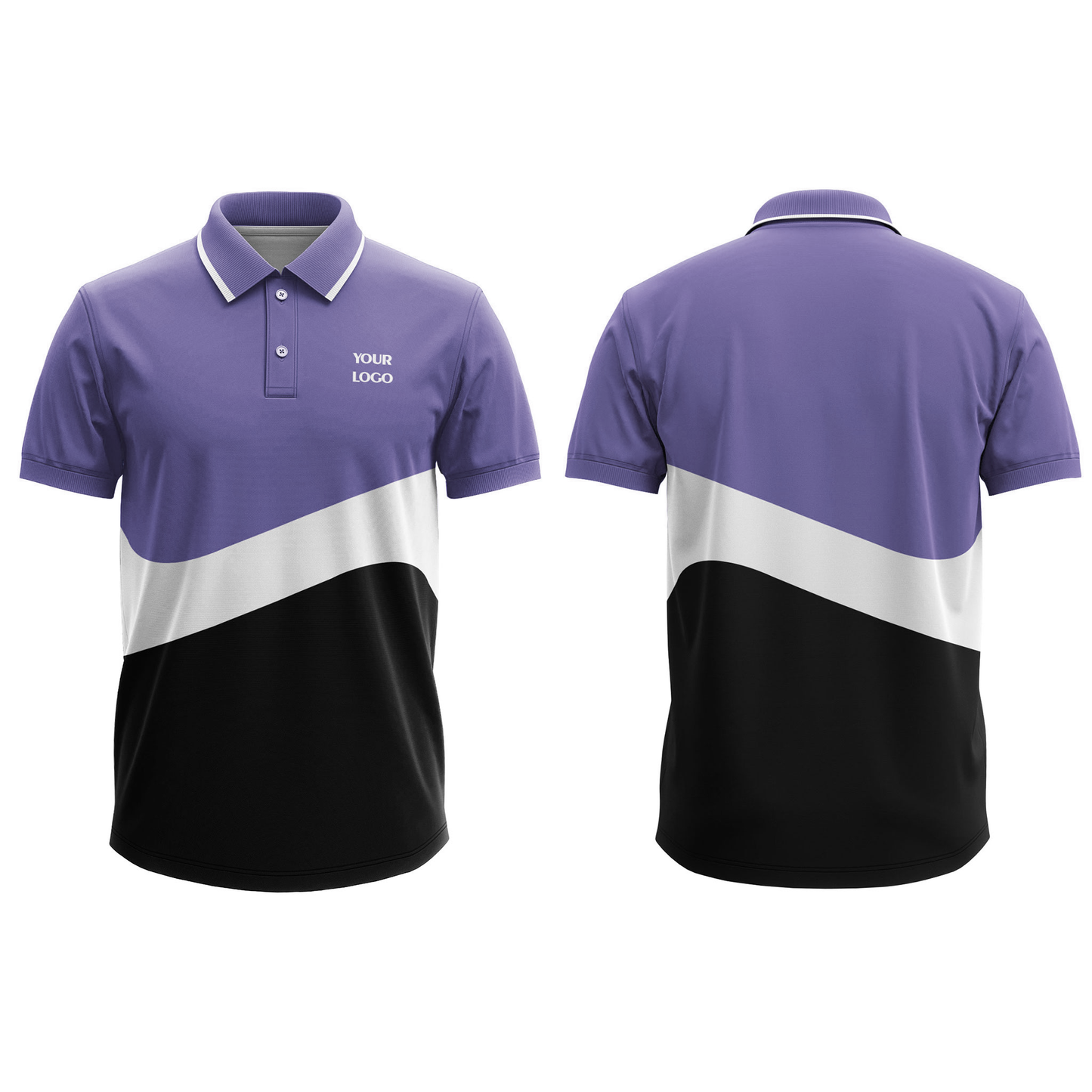 Custom Polo T-Shirt – Angled Cut & Sew Design – Personalized Gear