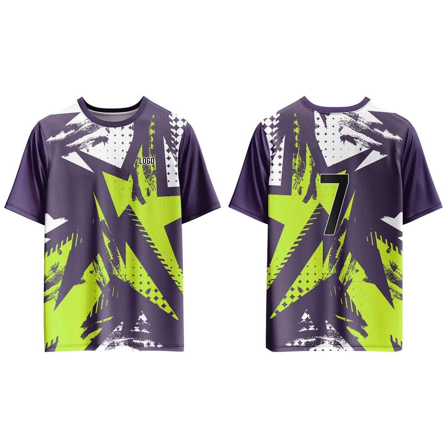 Custom Soccer T-Shirt – Two-Tone Abstract - Personalized Tee