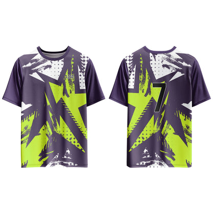 Custom Soccer T-Shirt – Two-Tone Abstract - Personalized Tee