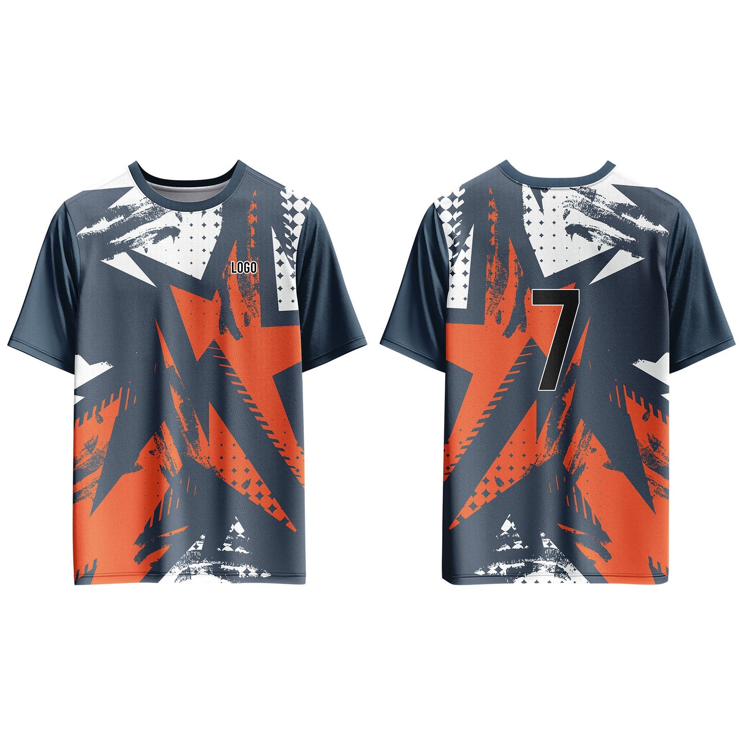 Custom Soccer T-Shirt – Two-Tone Abstract - Personalized Tee