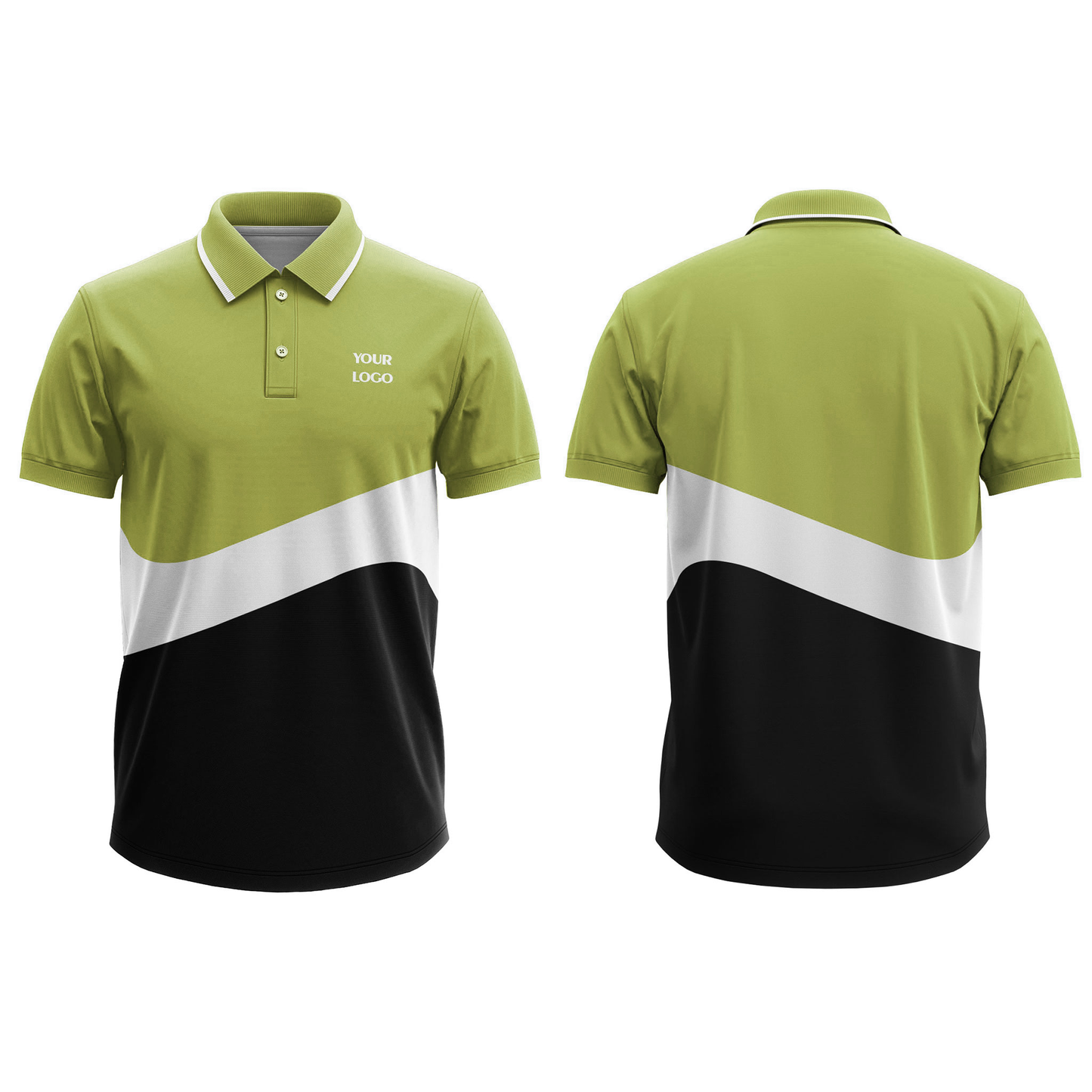 Custom Polo T-Shirt – Angled Cut & Sew Design – Personalized Gear