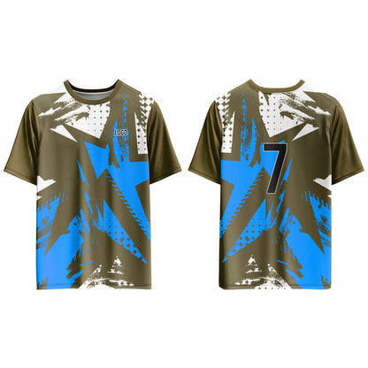Custom Soccer T-Shirt – Two-Tone Abstract - Personalized Tee