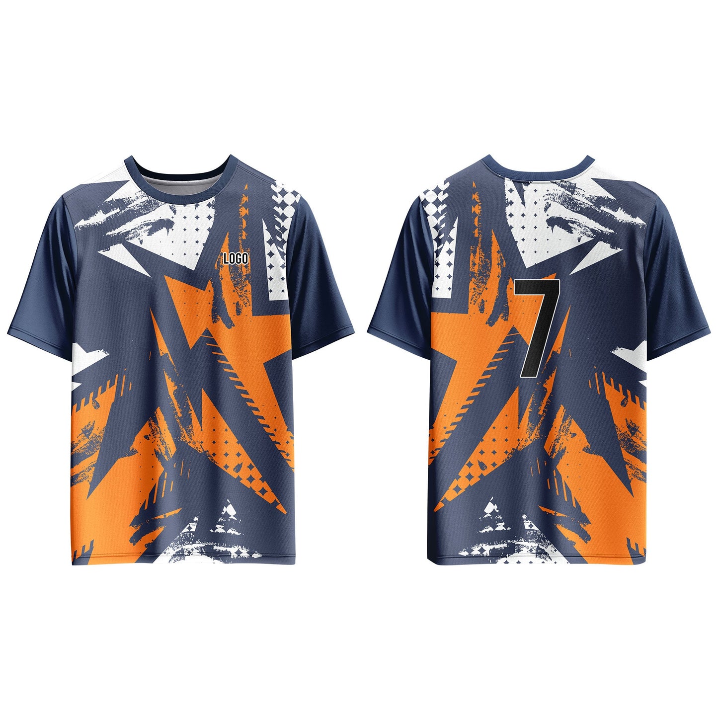 Custom Soccer T-Shirt – Two-Tone Abstract - Personalized Tee