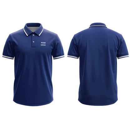 Custom Polo T-Shirt - Solid Trim Design - Personalized Gear