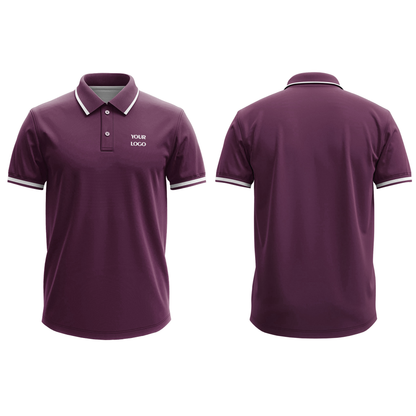 Custom Polo T-Shirt - Solid Trim Design - Personalized Gear