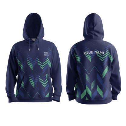 Custom Hoodie – Zigzag Geometric Design – Personalized Apparel