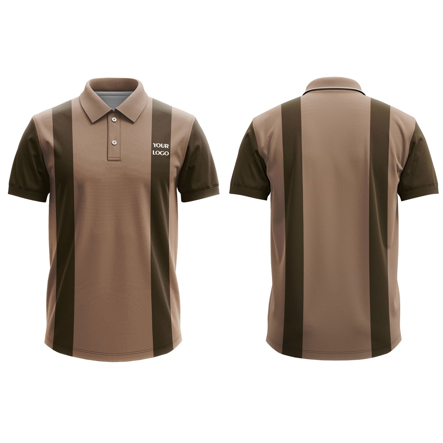 Custom Polo T-Shirt – Two-Stripe Design – Personalized Polo