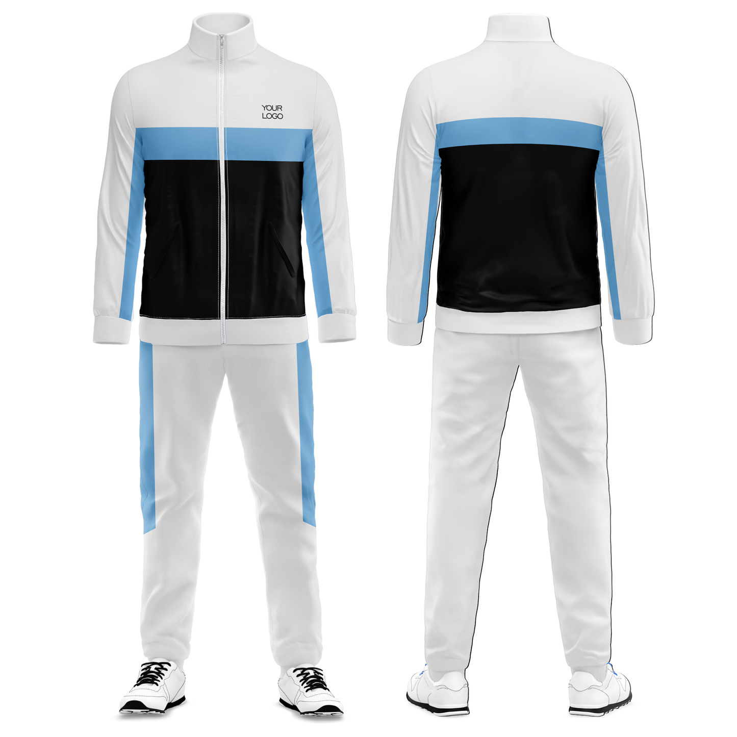 Custom Tracksuit - Tri-Color Block - Personalized Tracksuit