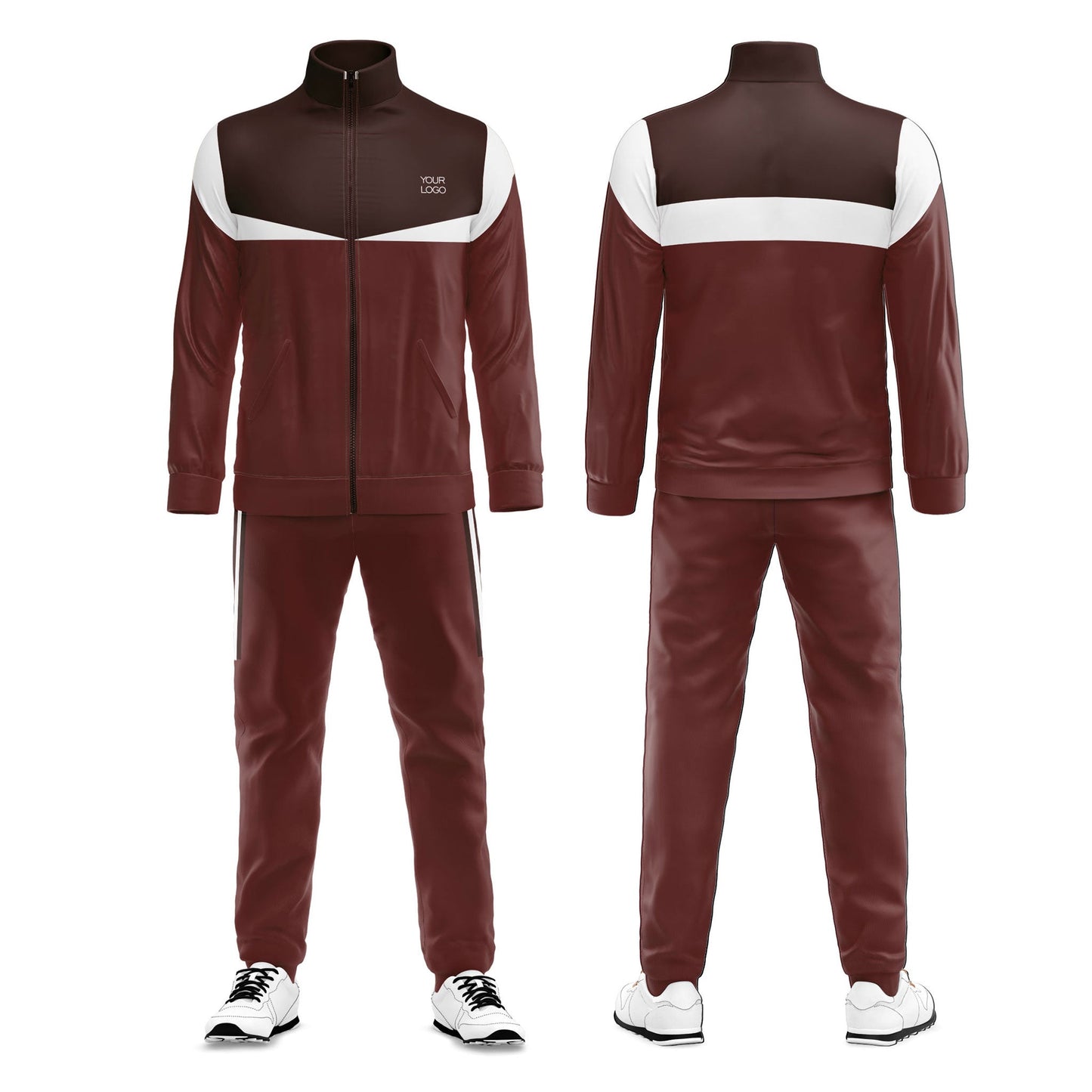 Custom Tracksuit – Contrast Accent Panel – Personalized Fitness Set