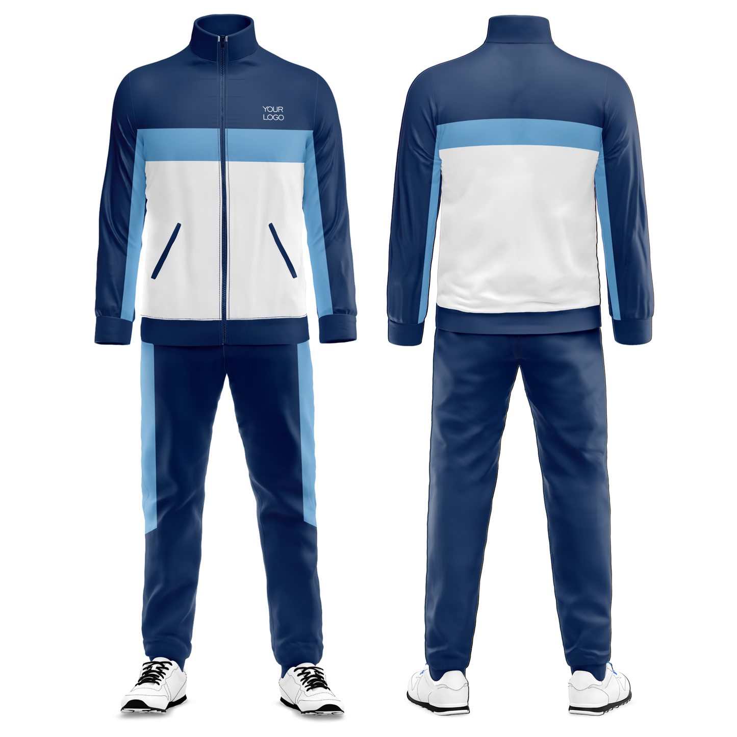 Custom Tracksuit - Tri-Color Block - Personalized Tracksuit
