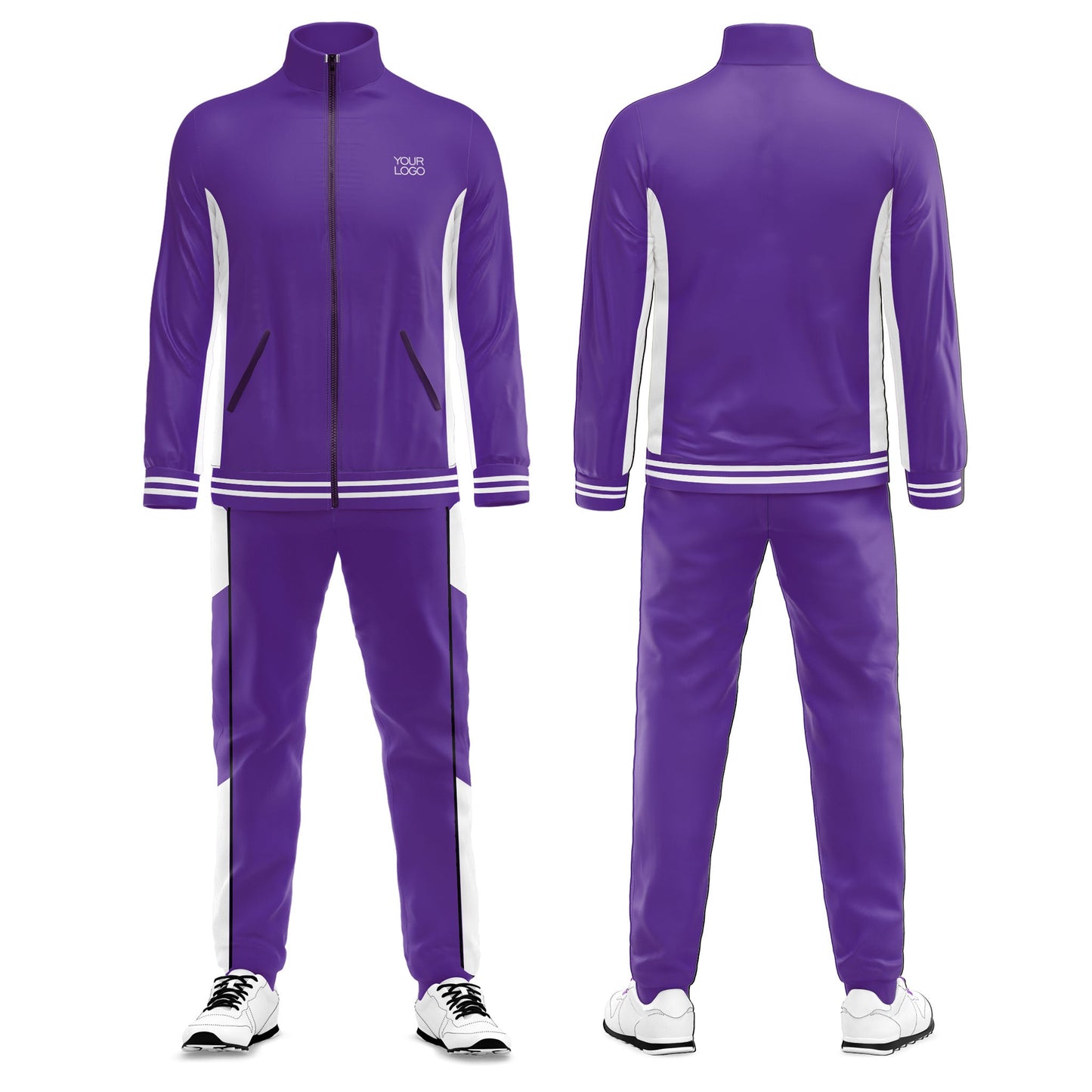 Custom Tracksuit – White Accent Design – Personalized Tracksuit