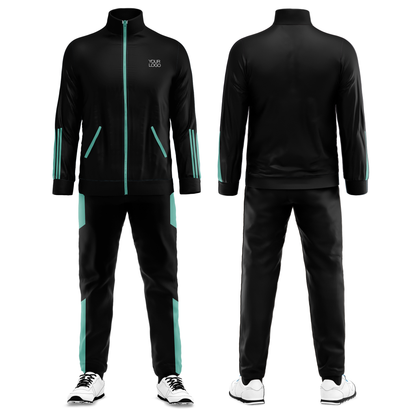 Custom Tracksuit - Solid Accent Design - Personalized Training Set