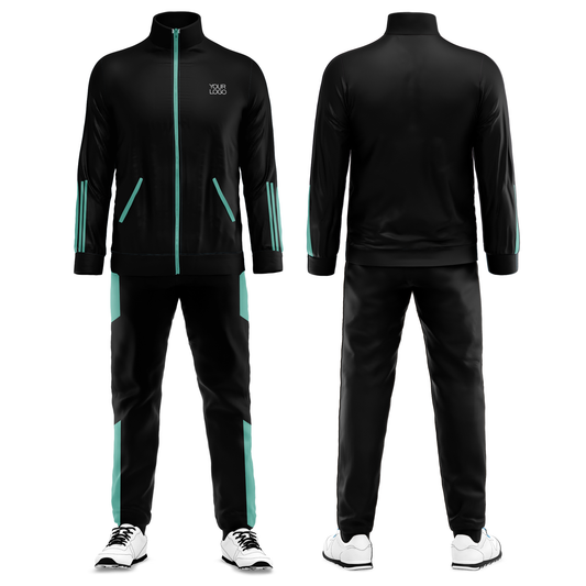 Custom Tracksuit - Solid Accent Design - Personalized Training Set