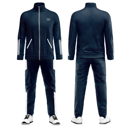 Custom Tracksuit - Solid Accent Design - Personalized Training Set