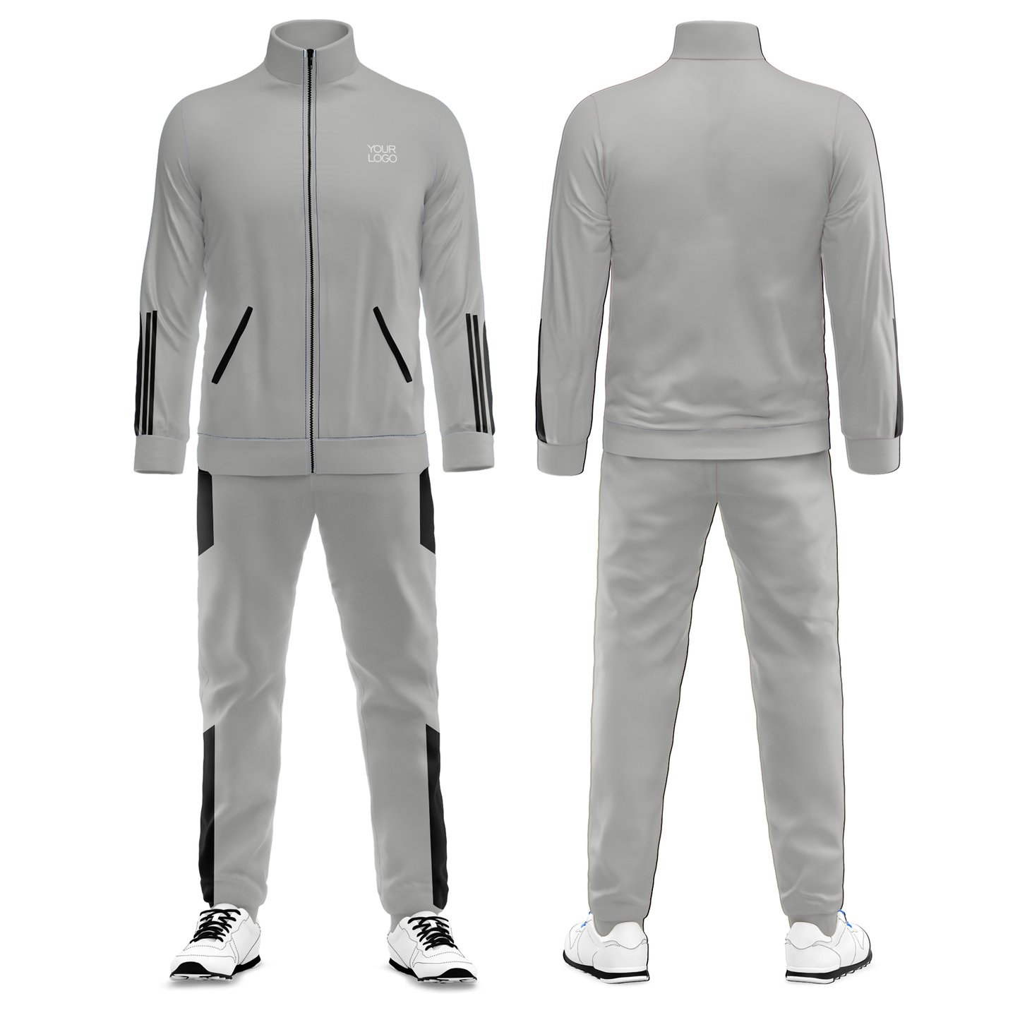 Custom Tracksuit - Solid Accent Design - Personalized Training Set