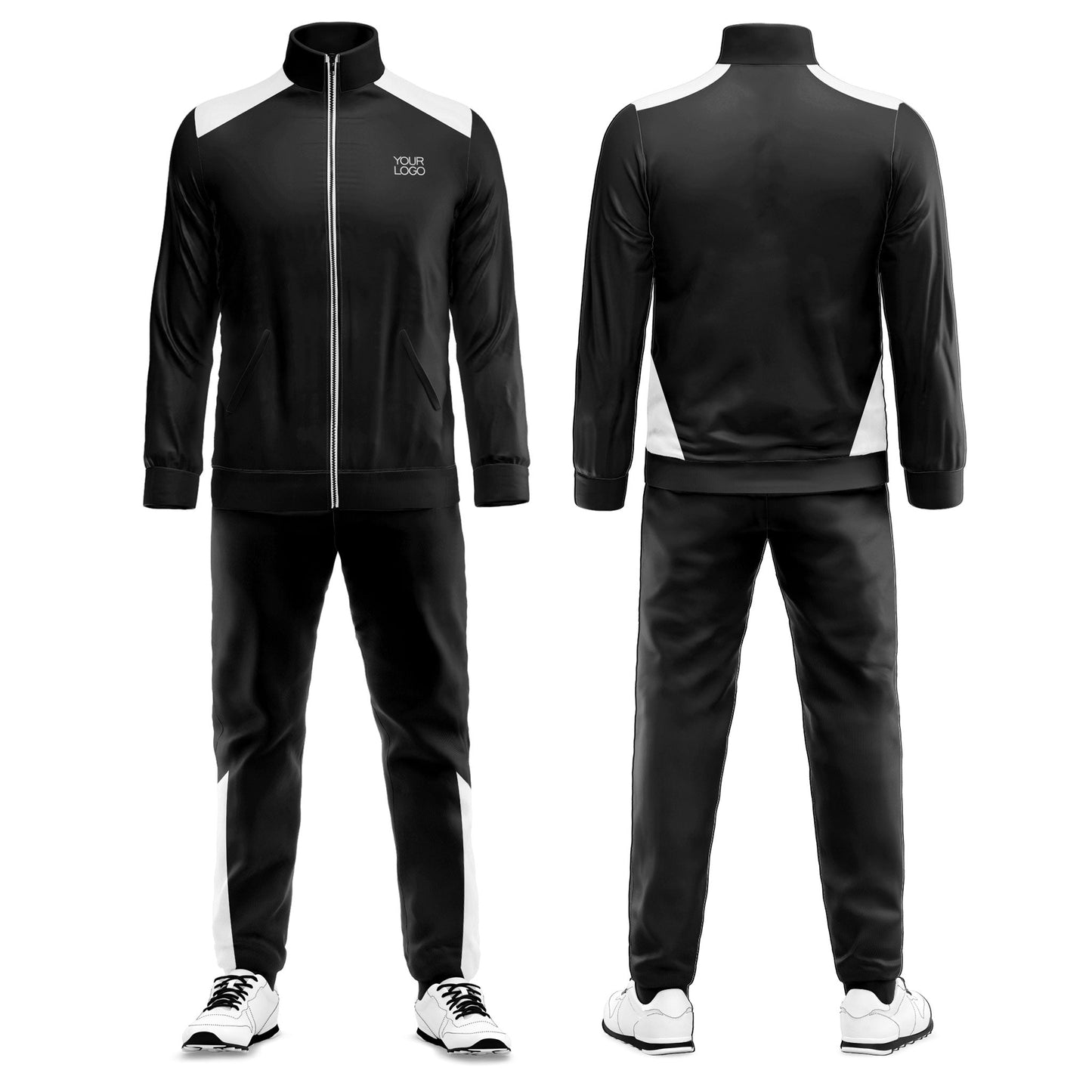 Custom Tracksuit – Contrast Panel Design – Personalized Fitness Set