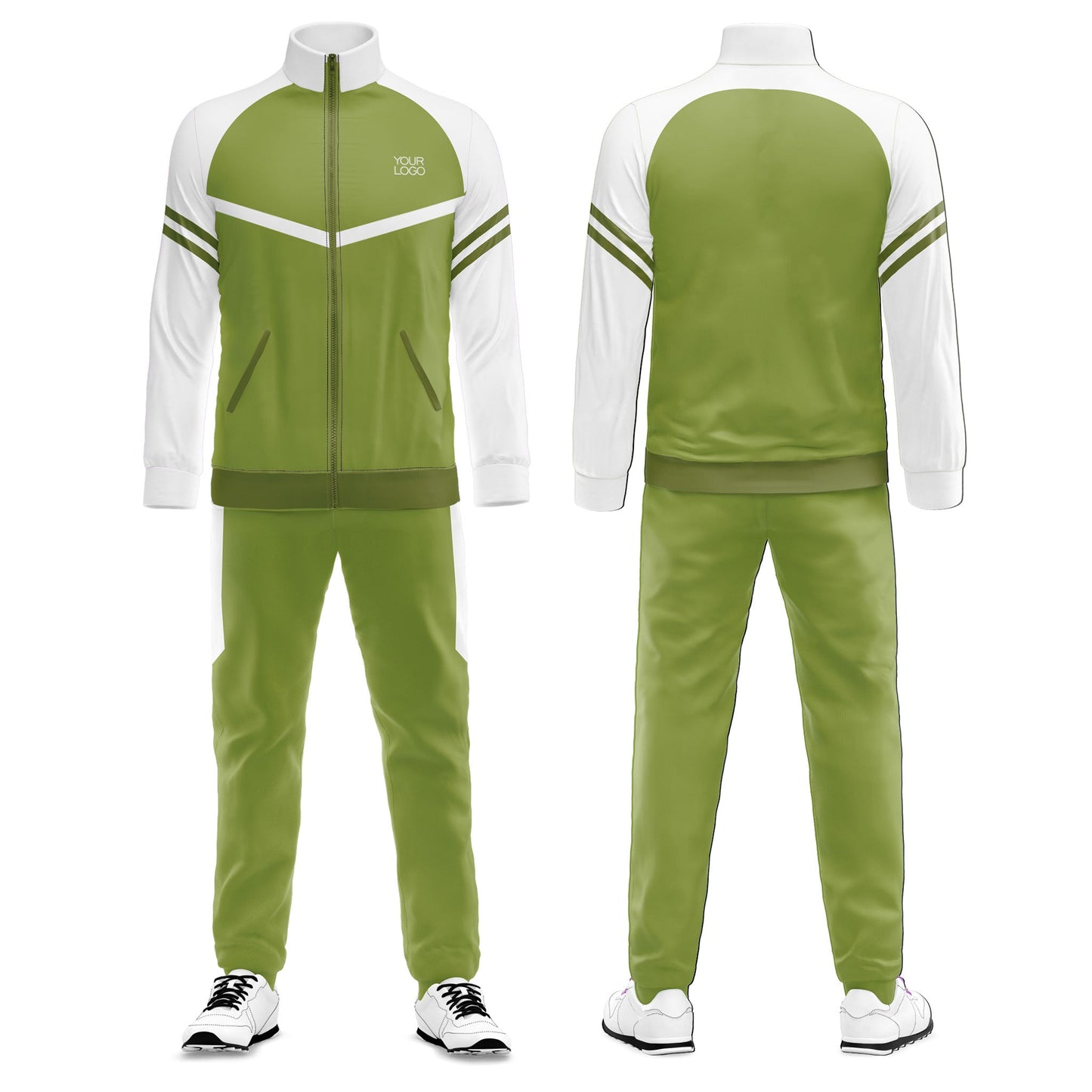 Custom Tracksuit - Raglan Stripe Design - Personalized Tracksuit