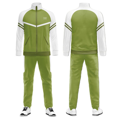 Custom Tracksuit - Raglan Stripe Design - Personalized Tracksuit