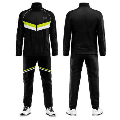 Custom Tracksuit – Contrast Panel Stripe – Personalized Fitness Set