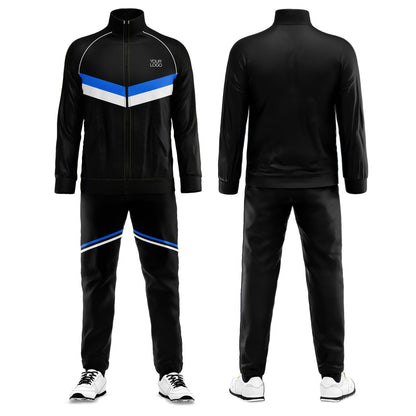 Custom Tracksuit – Contrast Panel Stripe – Personalized Fitness Set