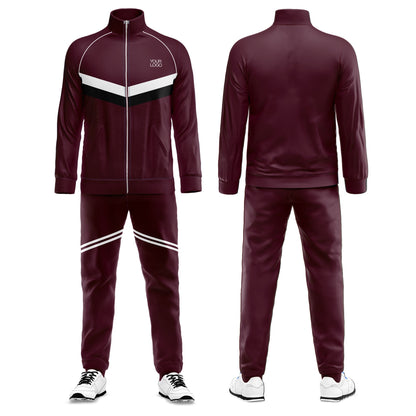 Custom Tracksuit – Contrast Panel Stripe – Personalized Fitness Set