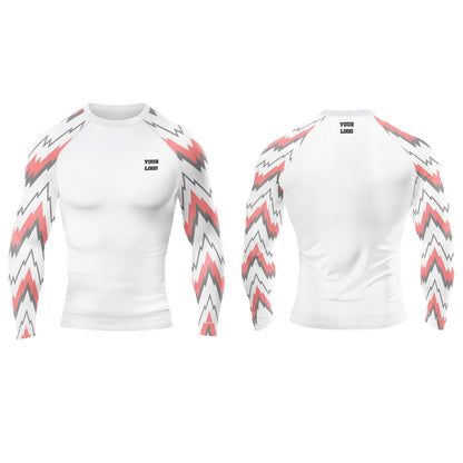 Custom Rash Guard - ZigZag Vector Design - Personalized Gear