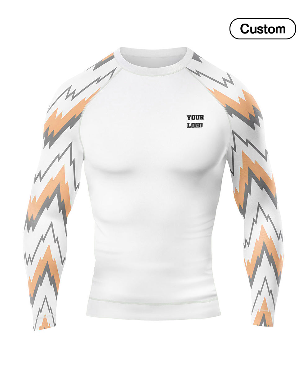 Custom Rash Guard - ZigZag Vector Design - Personalized Gear