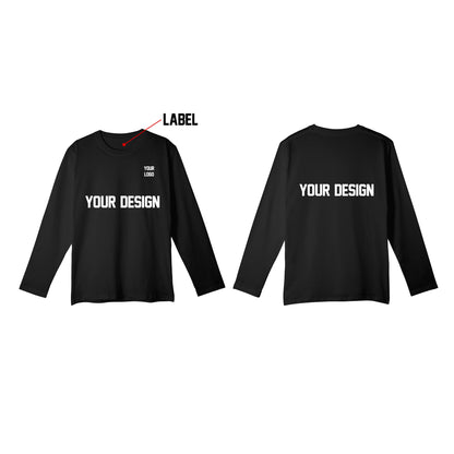 Custom Girls Full Sleeves Tee - Solid Design - Personalized Top