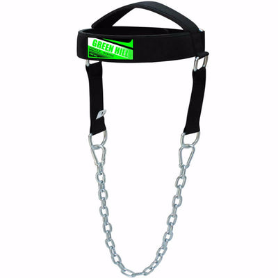 Weight Lifting HEAD HARNESS Metal Chain High-Quality Nylon Neoprene Polyester