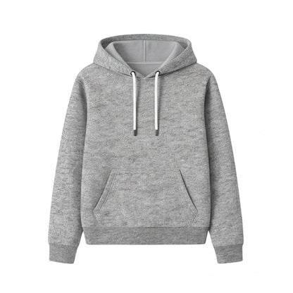Custom Men Basic Hoodie - Solid Color Personalized Pullover