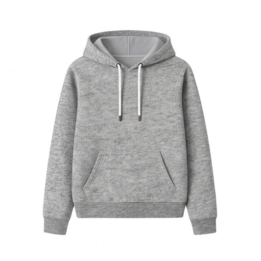 Workwear Hoodie - Solid Color Gray Personalized Pullover