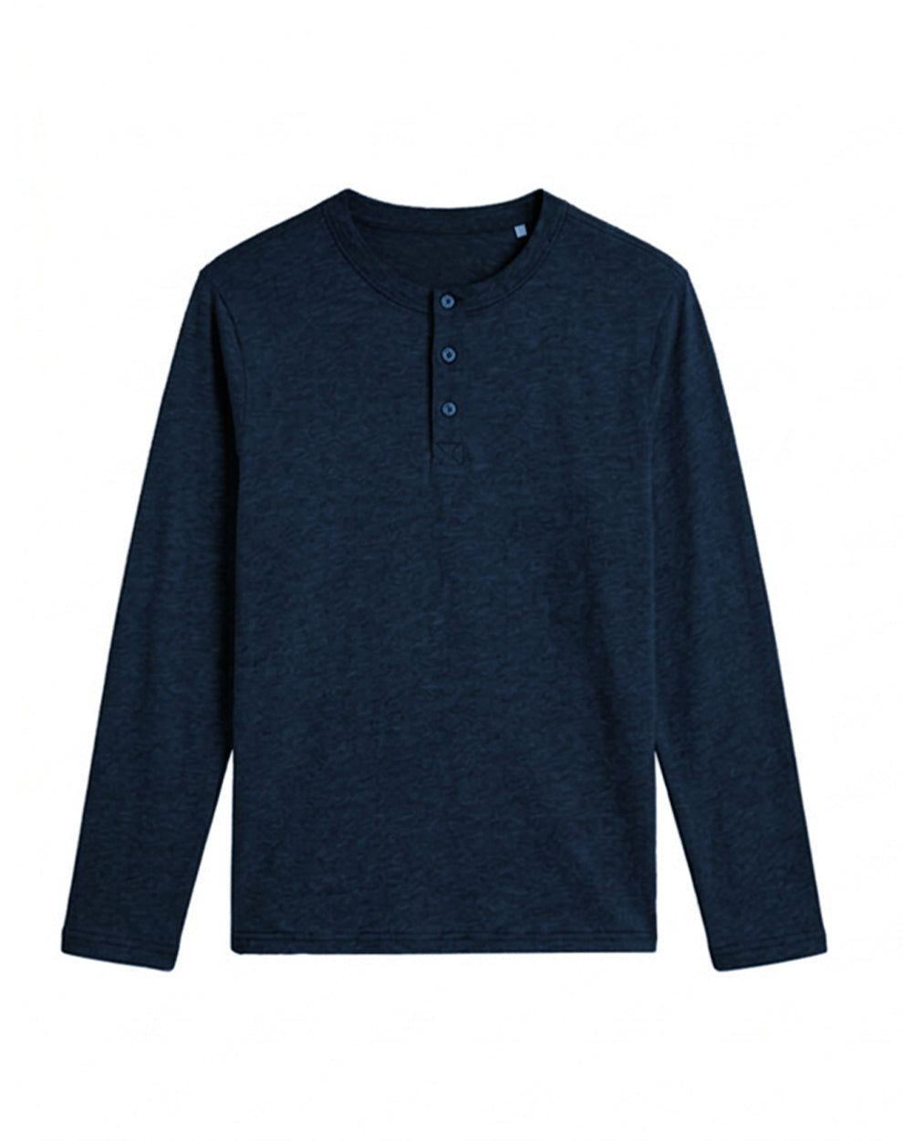Custom Men Henley Full Sleeves - Solid Color Personalized Top