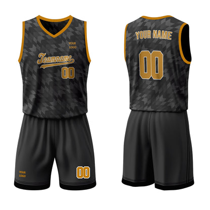 Custom Basketball Uniform- Black Abstract - Personalized Kit