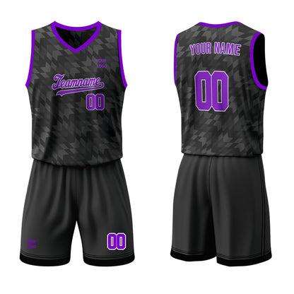 Custom Basketball Uniform- Black Abstract - Personalized Kit