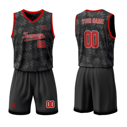 Custom Basketball Uniform- Black Abstract - Personalized Kit