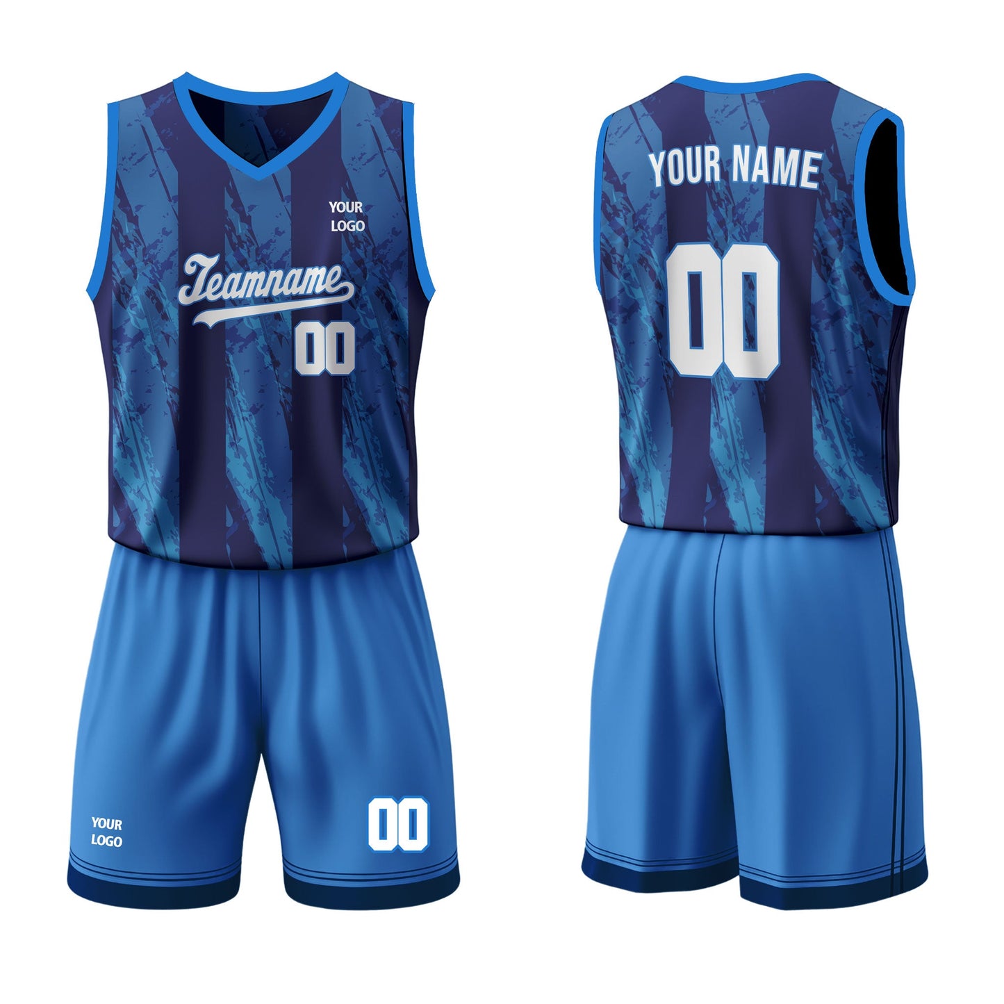 Custom Basketball Uniform - Abstract Grunge - Personalized Kit