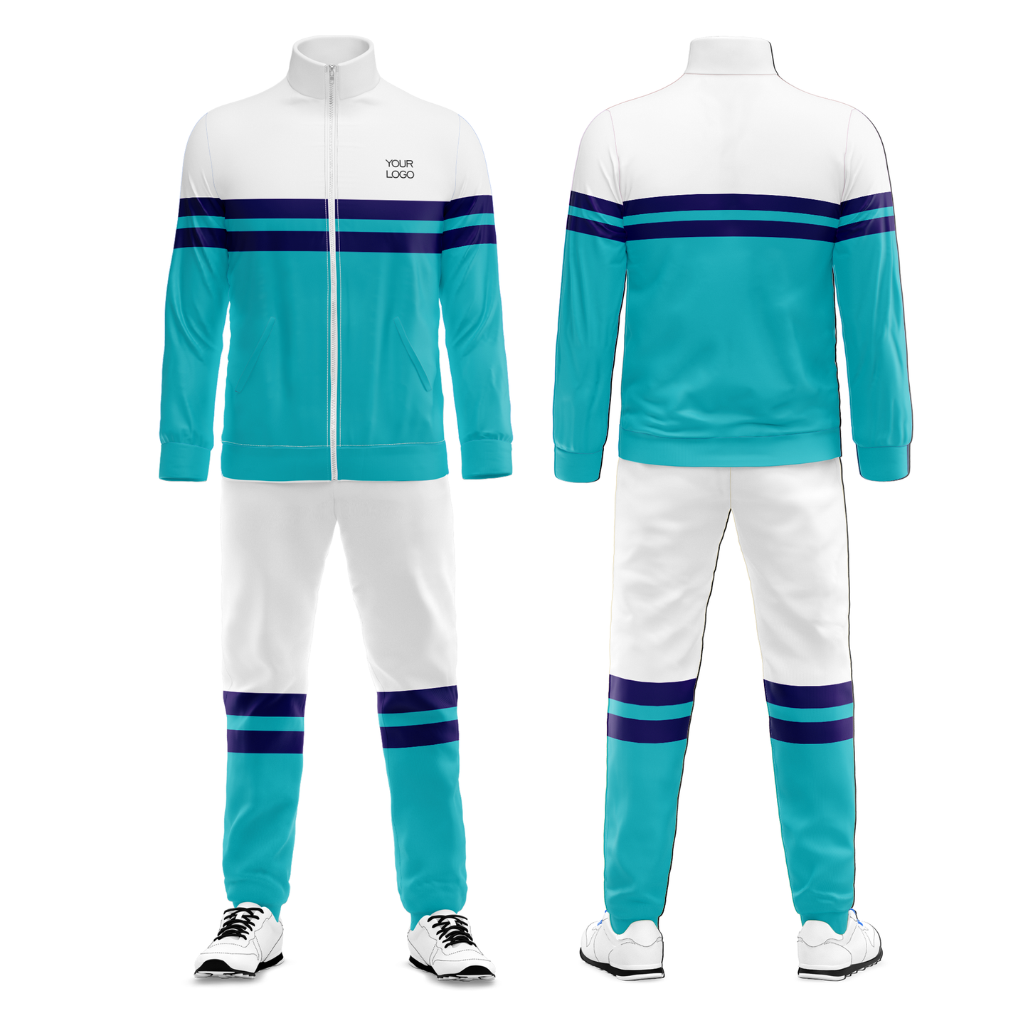 Custom Tracksuit - Two Panel Stripe Design - Personalized Wear